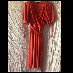Coral “wrap” Dress